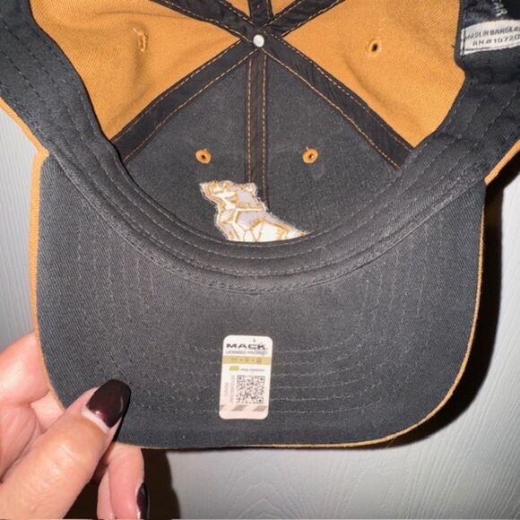 Mack Hat Cap Snap Back Adult One Size Brown Embroidered Bulldog Diesel Truck - Picture 5 of 8